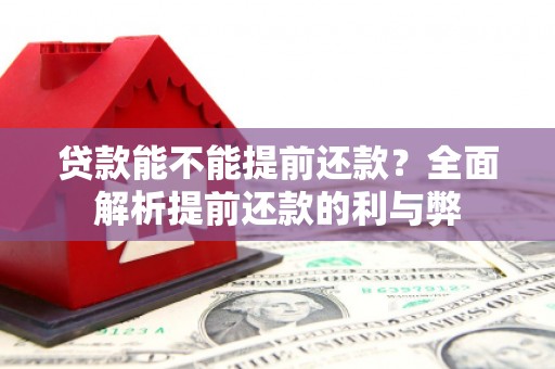 高平贷款能不能提前还款？全面解析提前还款的利与弊
