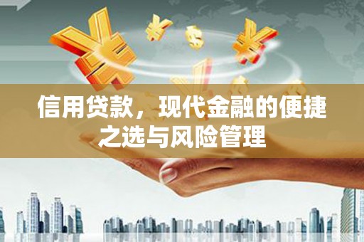 高平信用贷款，现代金融的便捷之选与风险管理