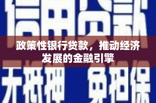 高平政策性银行贷款，推动经济发展的金融引擎