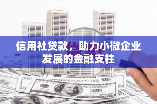高平信用社贷款，助力小微企业发展的金融支柱