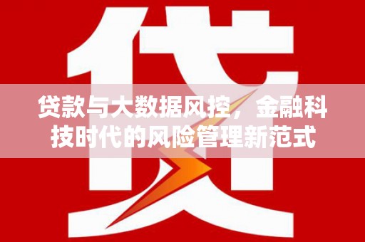高平贷款与大数据风控，金融科技时代的风险管理新范式