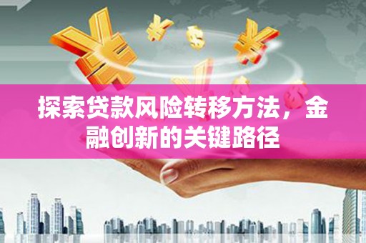 高平探索贷款风险转移方法，金融创新的关键路径
