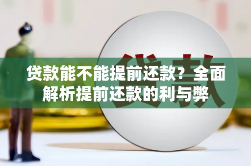 高平贷款能不能提前还款？全面解析提前还款的利与弊