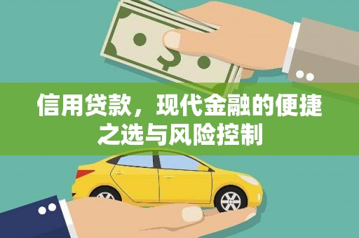 高平信用贷款，现代金融的便捷之选与风险控制