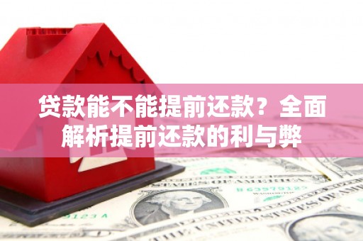 高平贷款能不能提前还款？全面解析提前还款的利与弊