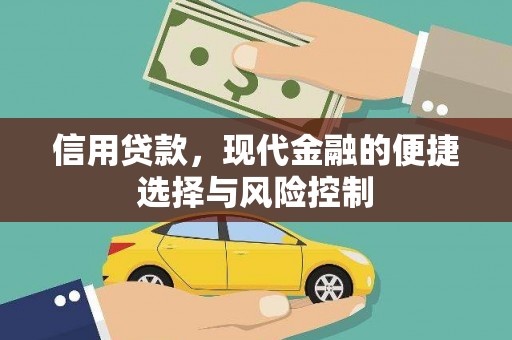 高平信用贷款，现代金融的便捷选择与风险控制