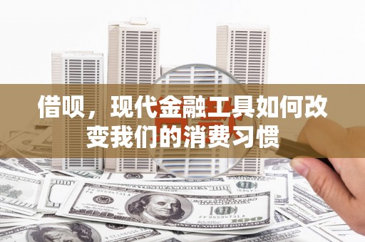 高平借呗，现代金融工具如何改变我们的消费习惯