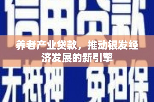 高平养老产业贷款，推动银发经济发展的新引擎