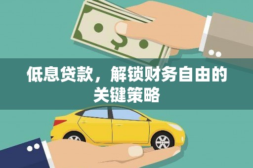高平低息贷款，解锁财务自由的关键策略