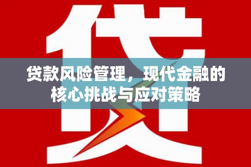 高平贷款风险管理，现代金融的核心挑战与应对策略