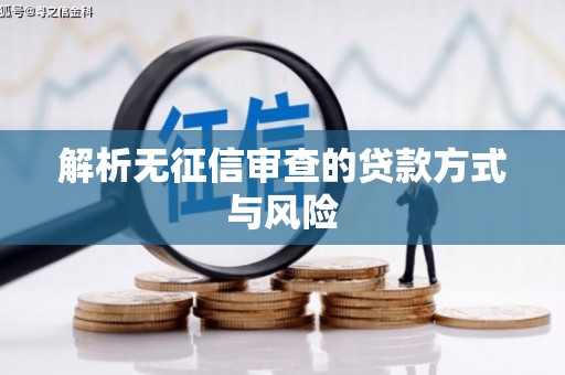 高平解析无征信审查的贷款方式与风险